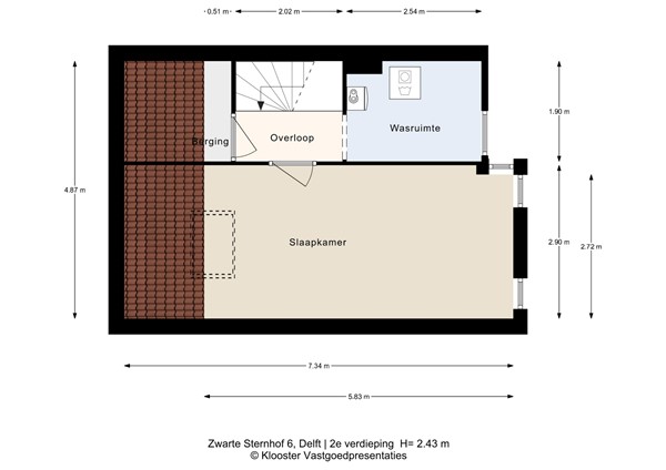 Plattegrond - Zwarte Sternhof 6, 2623 MC Delft - Zwarte Sternhof 6-2e.jpg